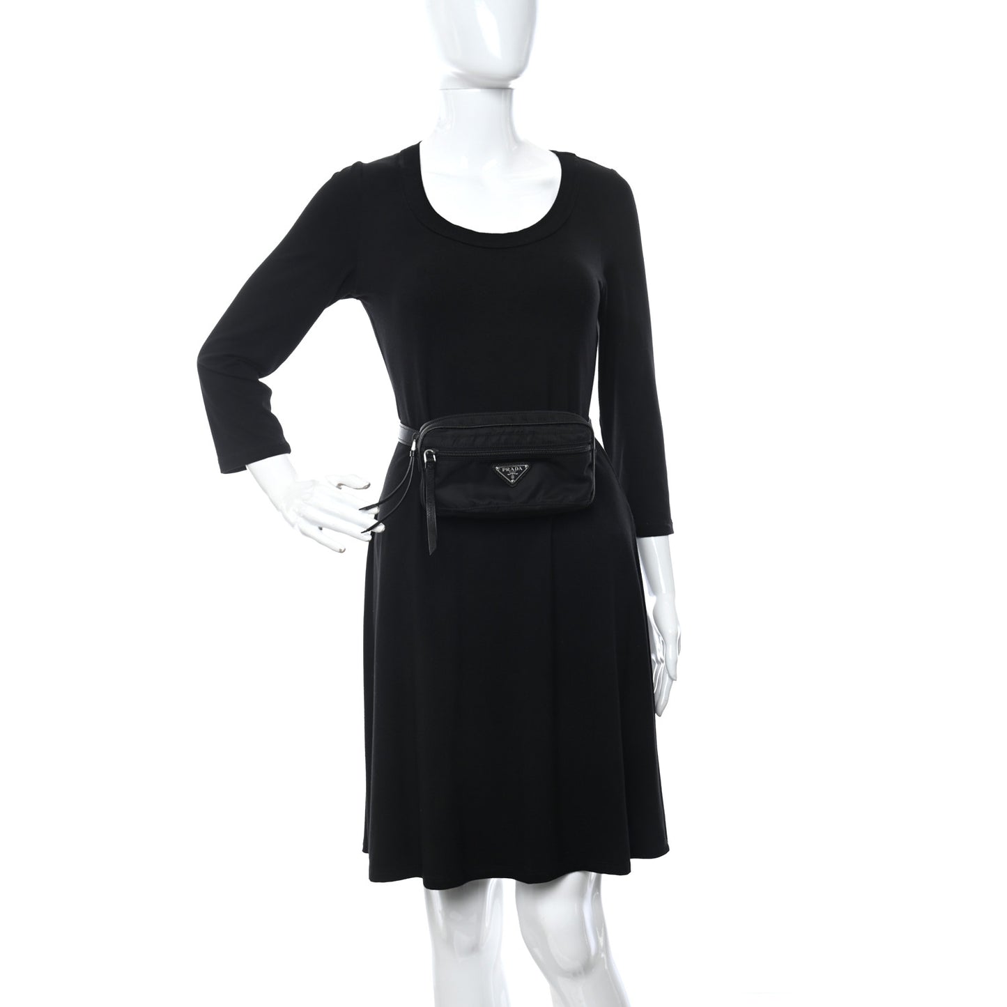 Nylon Saffiano Belt Bag Black