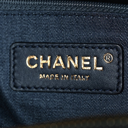 Chanel Calfskin Stitched Maxi Logo Bowling Bag Black 6 of 9