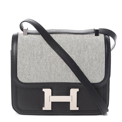 Hermes Swift Toile Constance 24 Black Ecru 1 of 21