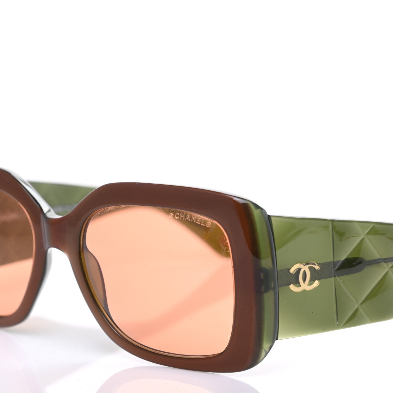 Chanel Acetate Quilted Sunglasses 5019 Green 7 of 8