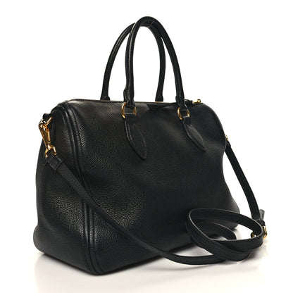 Prada Vitello Phenix Bauletto Black 3 of 9