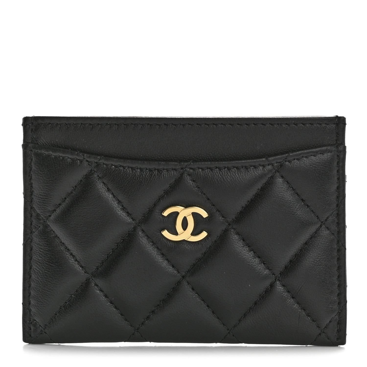 Chanel Lambskin Quilted Card Holder Black 1 of 8