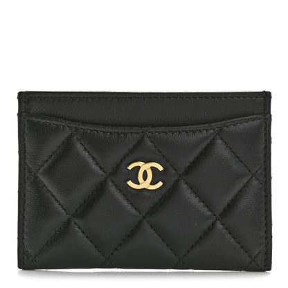 Chanel Lambskin Quilted Card Holder Black 1 of 8