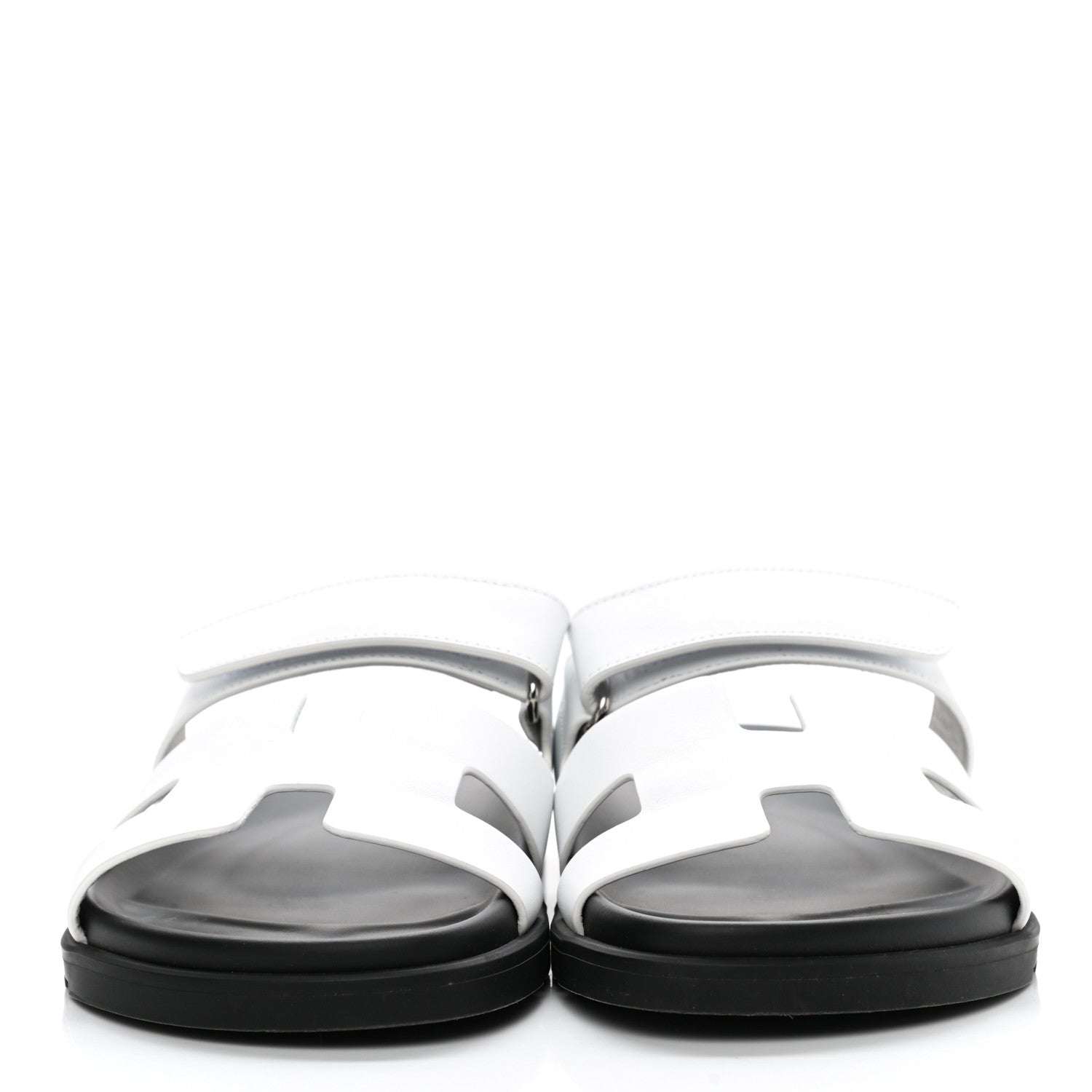 Hermes Calfskin Womens Chypre Sandals 41 White 2 of 9