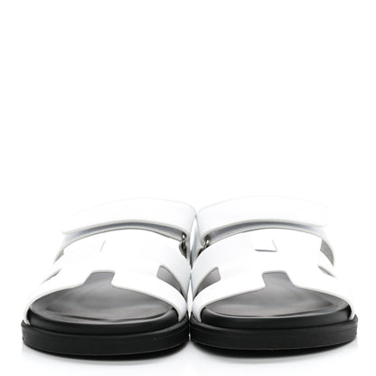 Hermes Calfskin Womens Chypre Sandals 41 White 2 of 9