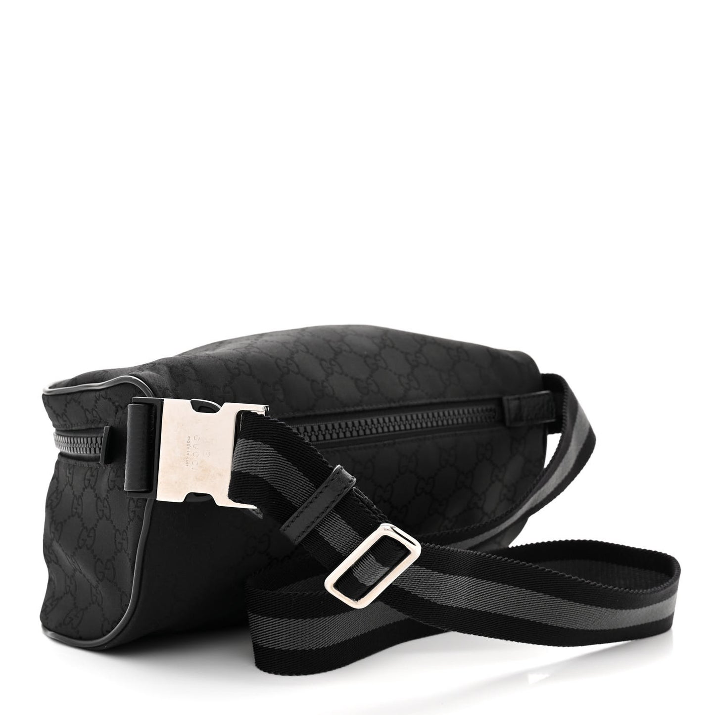 Nylon Monogram Fanny Pack Belt Bag Black