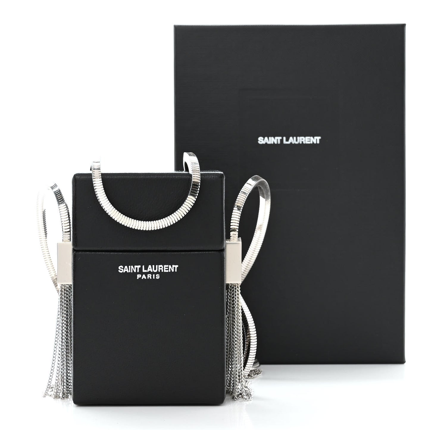 Lambskin Smoking Box Crossbody Black