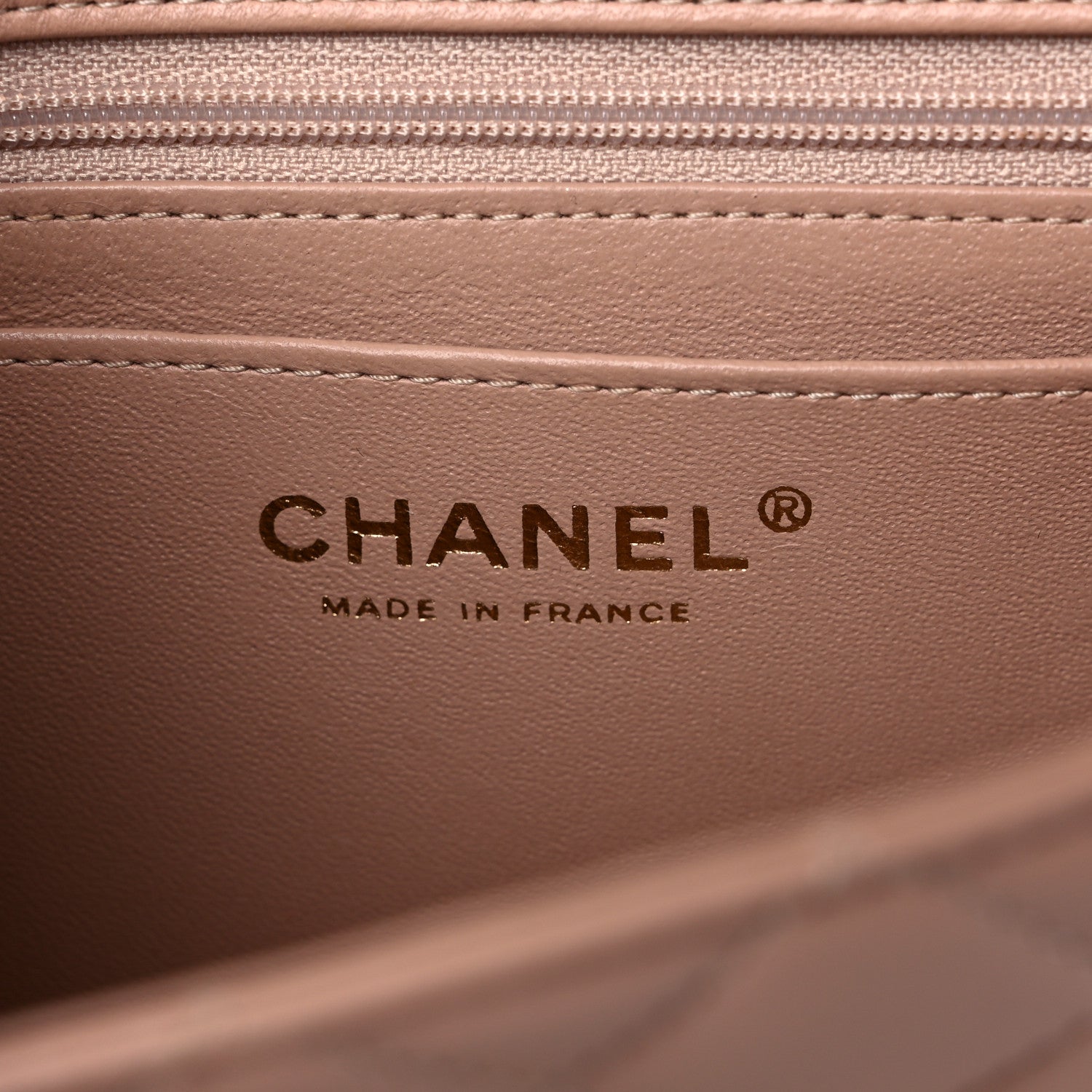 Chanel Lambskin Quilted Mini Top Handle Rectangular Flap Beige 6 of 7