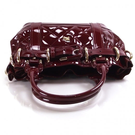 Burberry Patent Quilted Belt Bag Burgundy 5 of 9