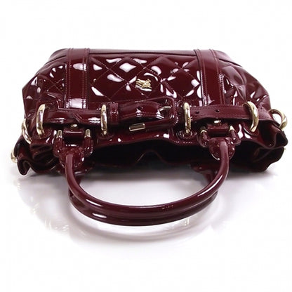 Burberry Patent Quilted Belt Bag Burgundy 5 of 9