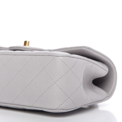 Chanel Lambskin Quilted Mini Top Handle Rectangular Flap Grey 7 of 10