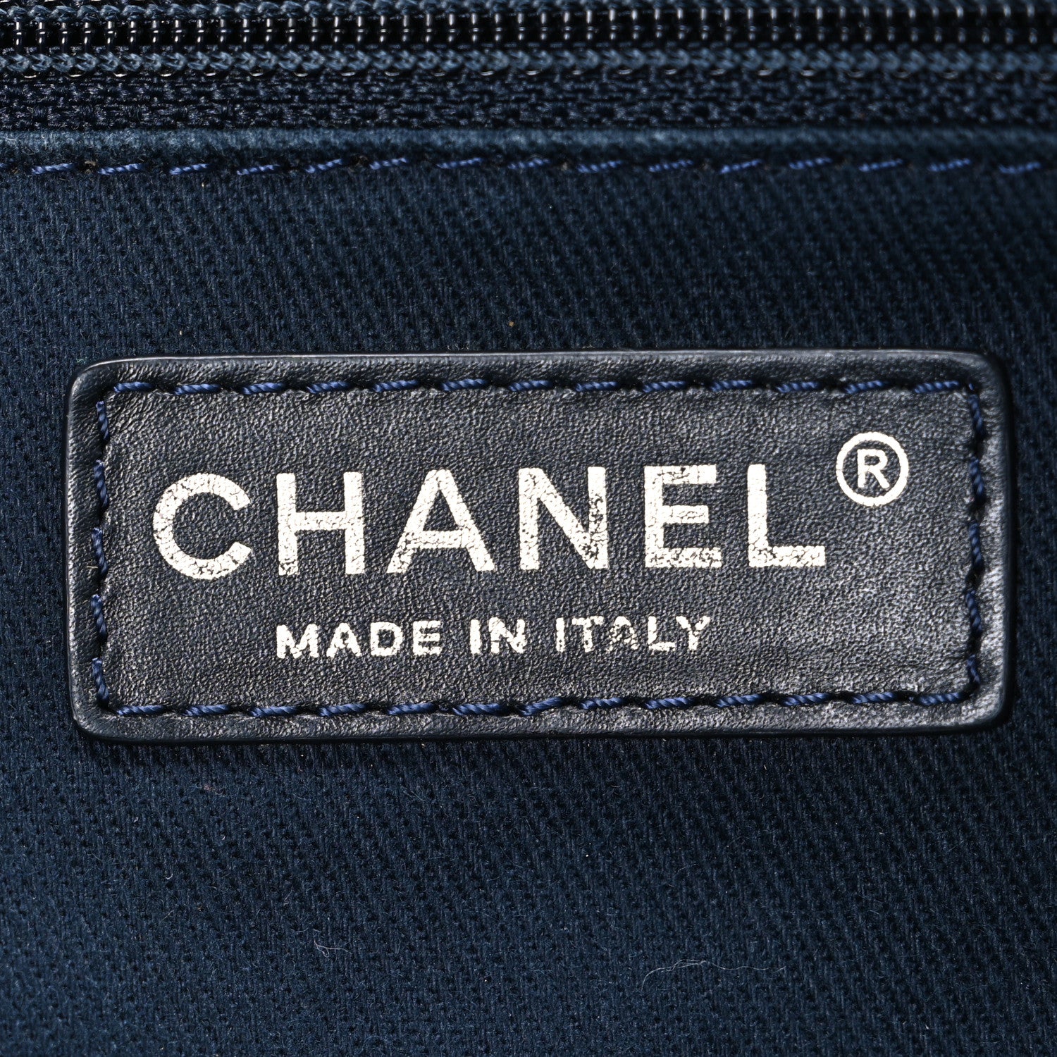 Chanel Deerskin Quilted Casual Journey Flap Dark Blue 6 of 10