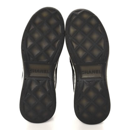 Chanel Velvet Calfskin Mixed Fibers CC Sneakers 40 Black 6 of 11