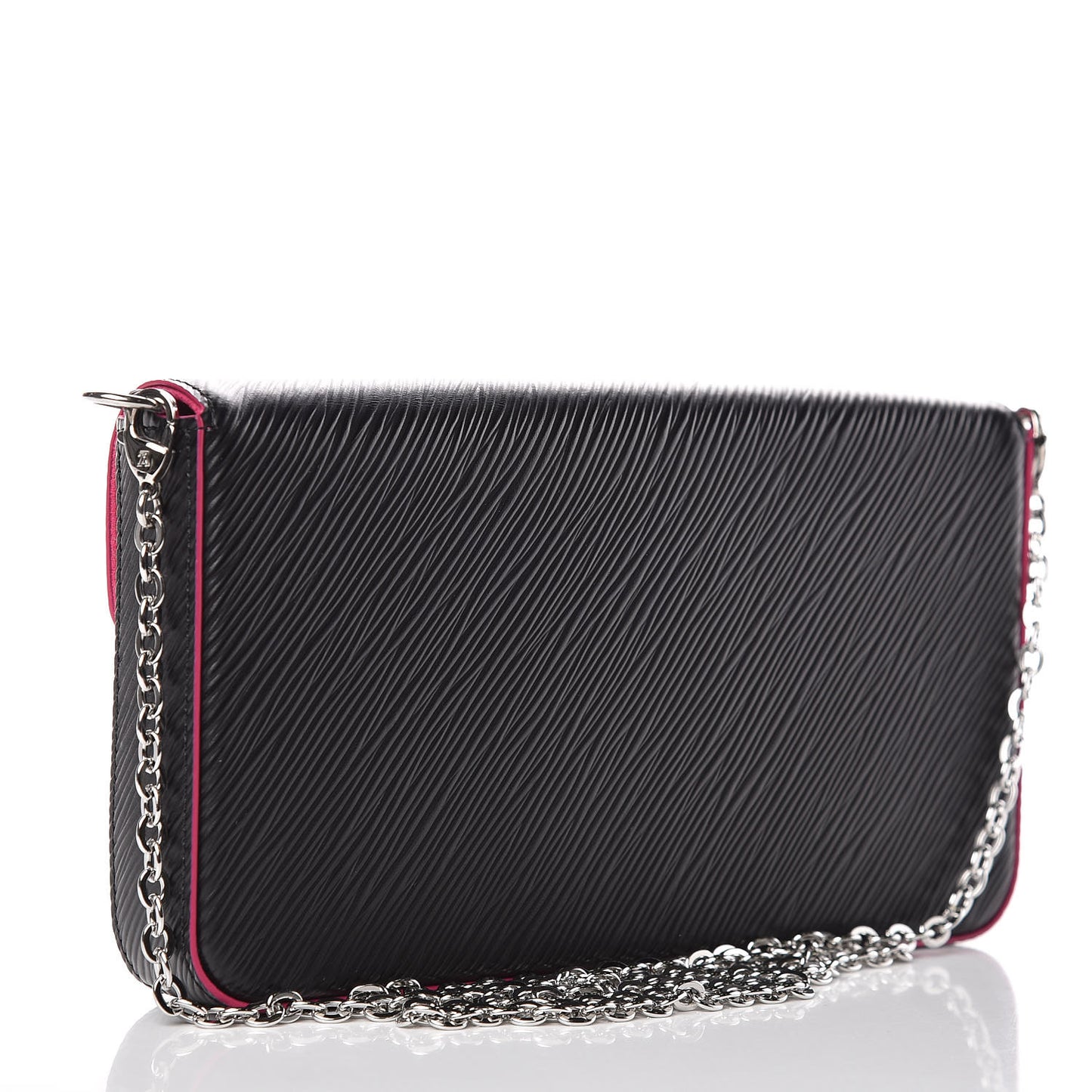 Epi Pochette Felicie Black Hot Pink