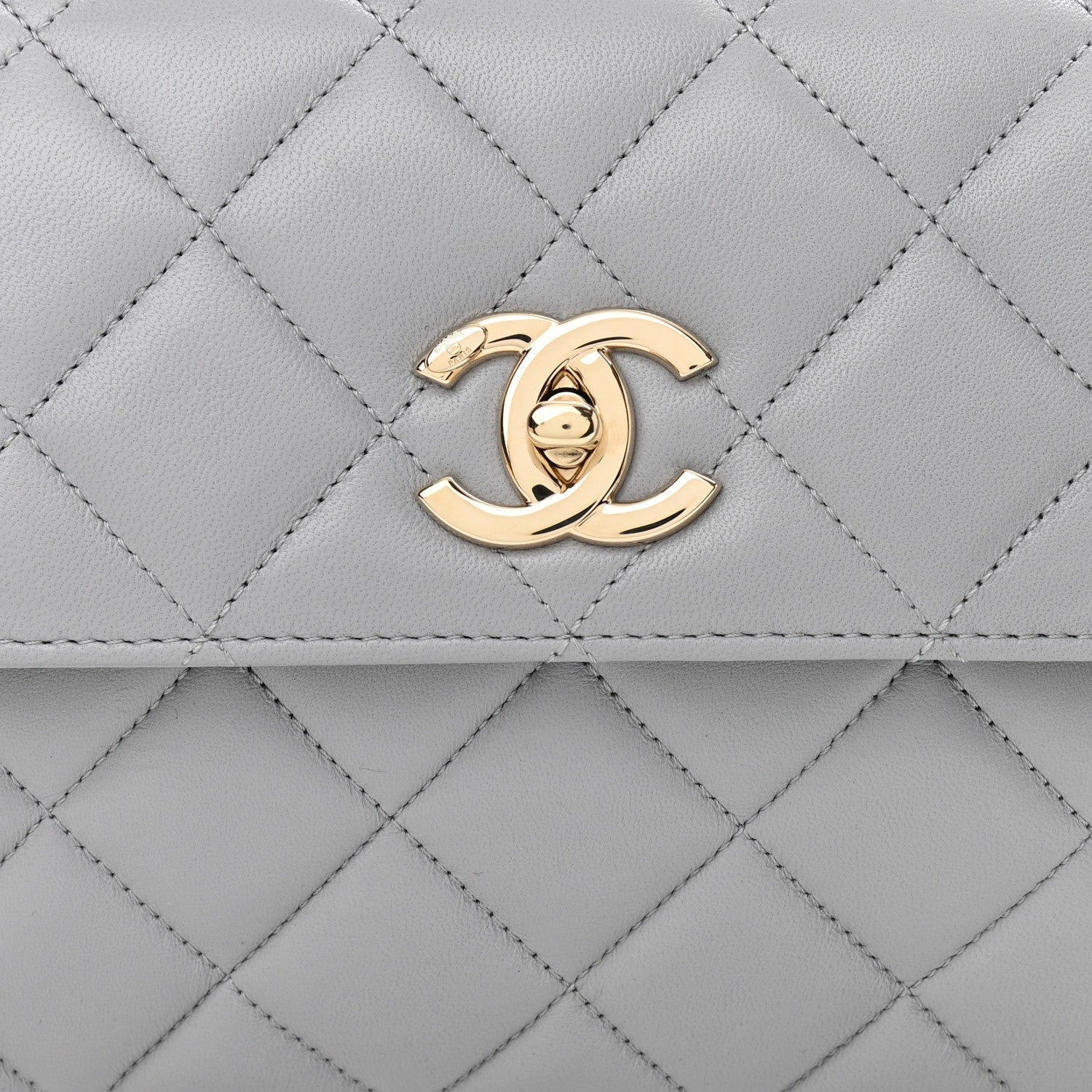 Chanel Lambskin Quilted Small Trendy CC Flap Dual Handle Bag Grey 8 of 11