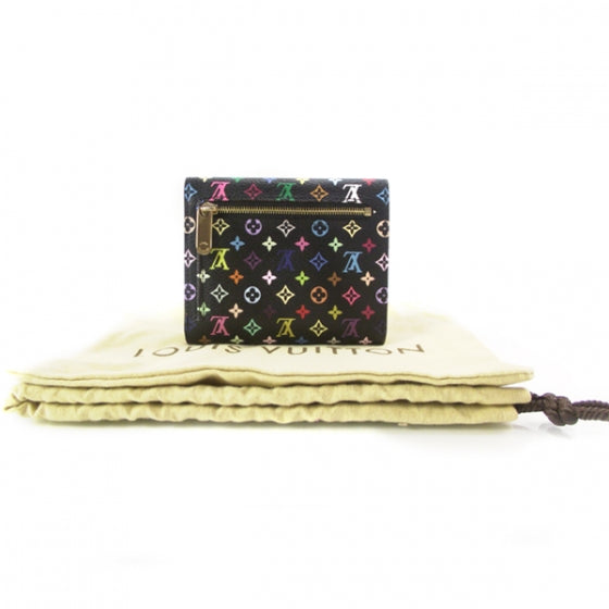 Louis Vuitton Monogram Multicolor Joey Wallet Black Grenade 2 of 8