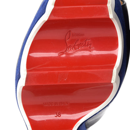 Christian Louboutin Nappa Suede Mulacramp 140 Sandals 38 Black Blue 8 of 12