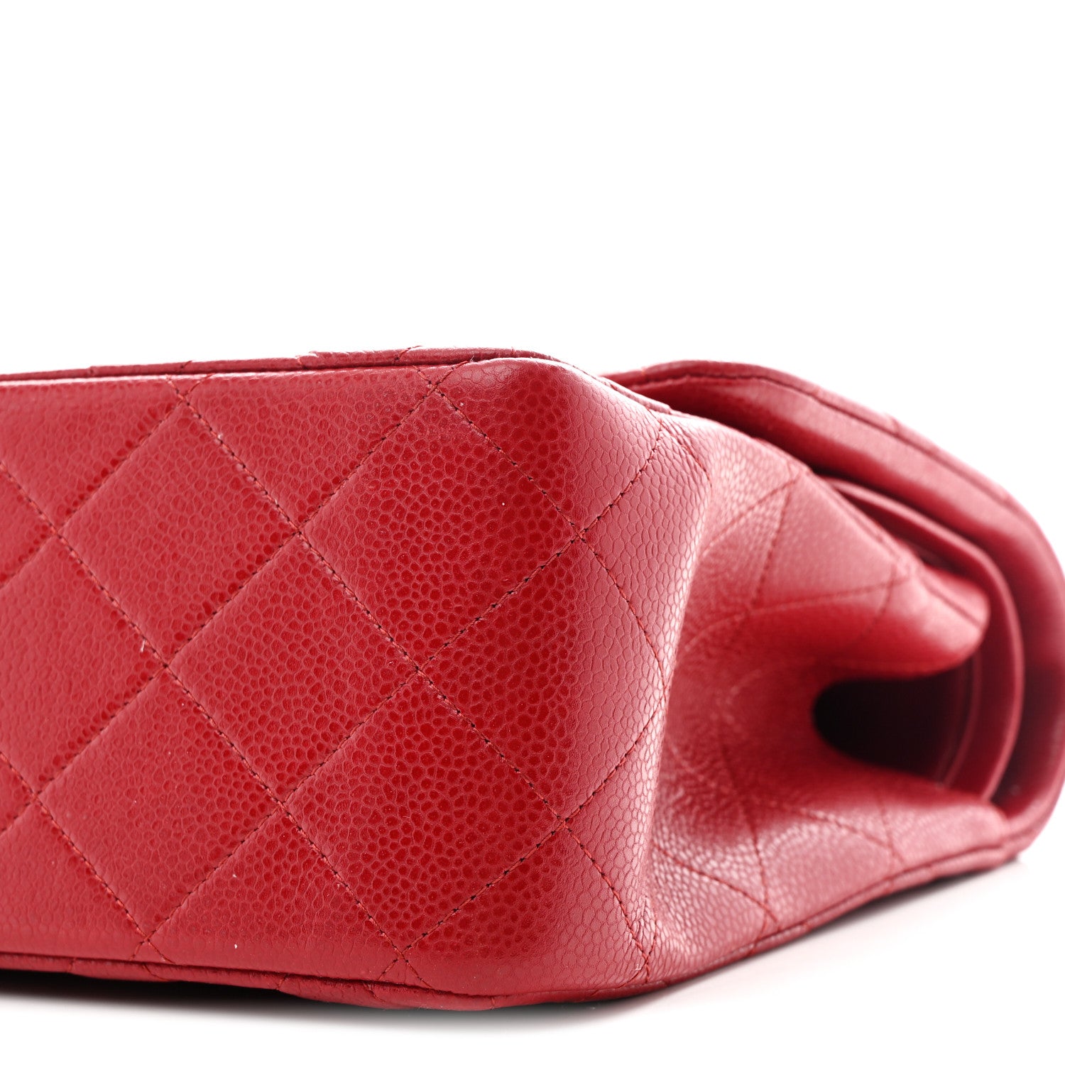 Chanel Caviar Quilted Jumbo Double Flap Red 10 of 10