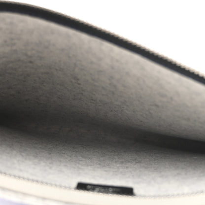 Hermes Felt Epsom Colorblock Toodoo 29 Zip Pouch Gris Clair Bleu Electrique Black 5 of 7