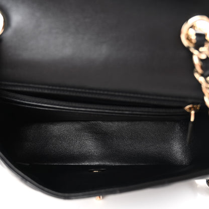 Chanel Lambskin Quilted Mini Coco Charms Rectangular Flap Black 5 of 11