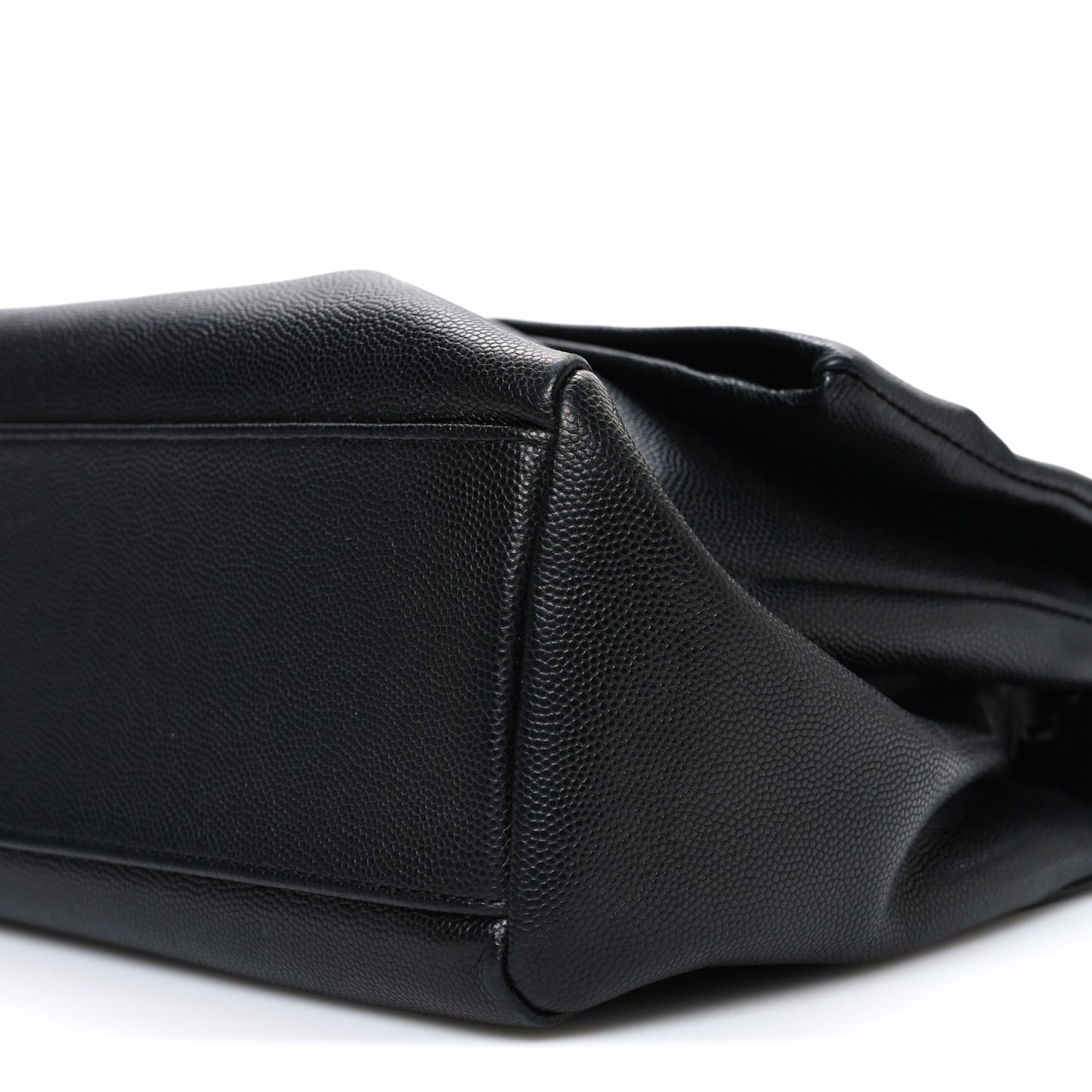 Grain De Poudre Medium West Hollywood Monogram Fold-Over Bag Black
