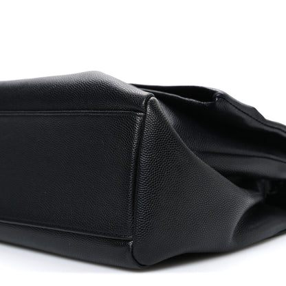 Saint Laurent Grain De Poudre Medium West Hollywood Monogram Fold-Over Bag Black 10 of 11