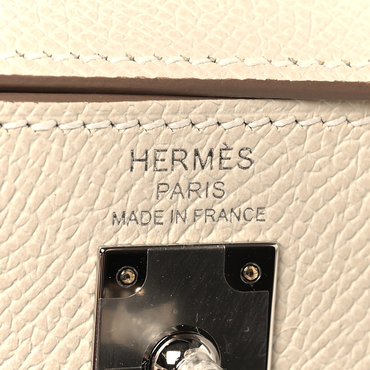 Hermes Epsom Kelly Sellier 25 Craie 5 of 12