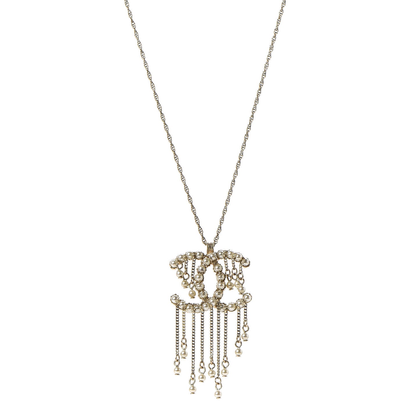 Pearl CC Necklace Gold