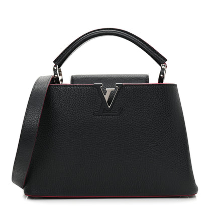 Louis Vuitton Taurillon Capucines BB Black Fuchsia 1 of 10