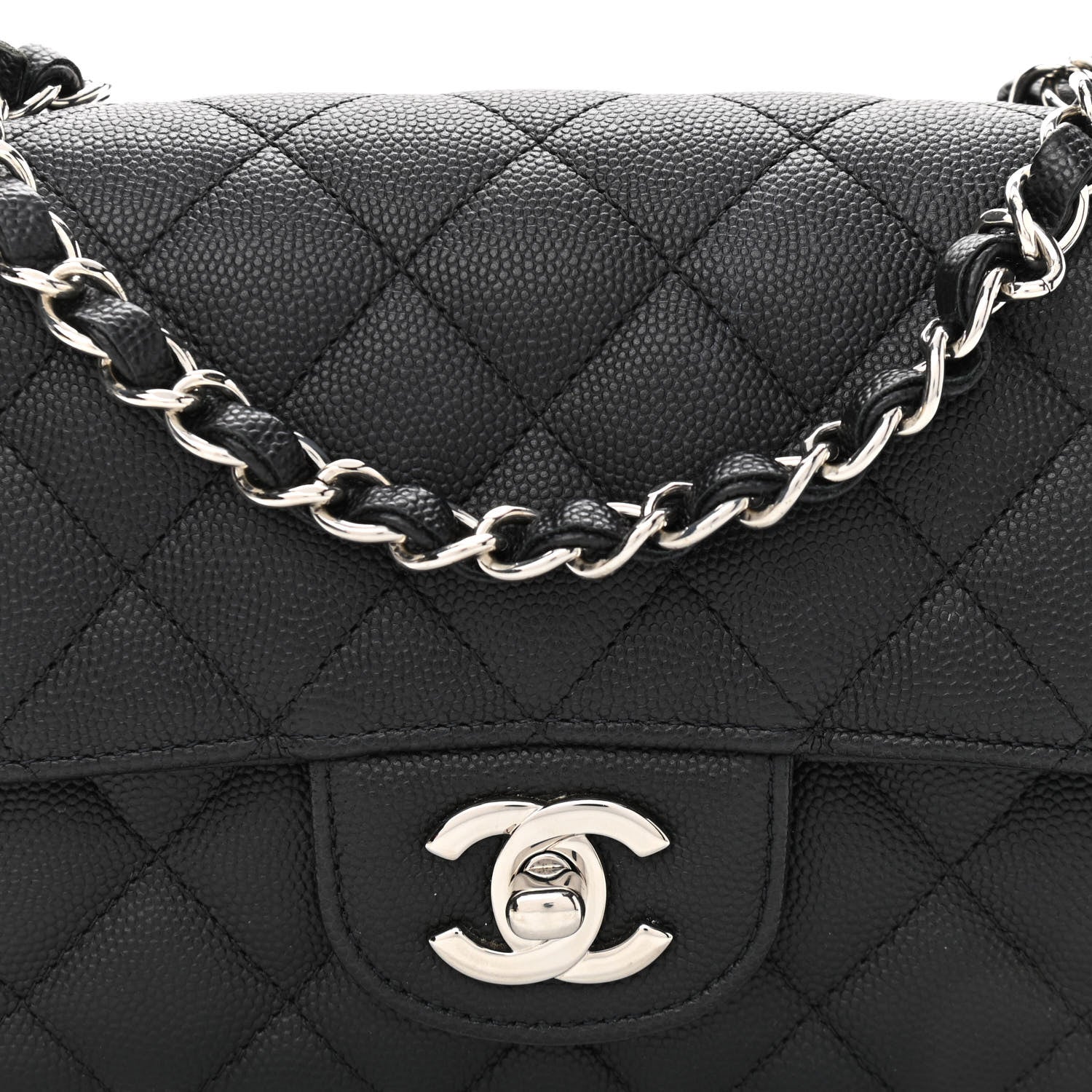 Chanel Caviar Quilted Mini Rectangular Flap Black 8 of 12