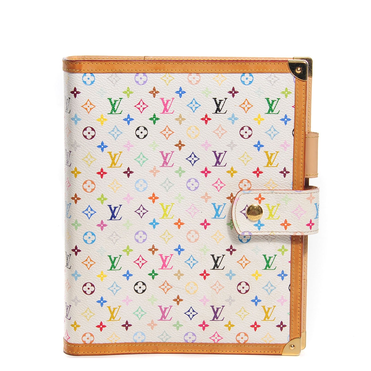 Louis Vuitton Monogram Multicolor Large Ring Agenda Cover White 1 of 7