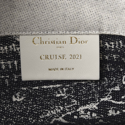 Christian Dior Canvas Print Cruise Tote Ivory Black 8 of 8