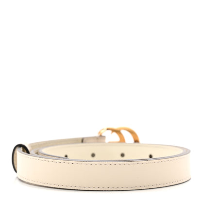 Gucci Plutone Calfskin Double G 20mm Belt 75 30 Mystic White 2 of 5