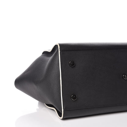 Saint Laurent Calfskin Small Monogram Downtown Cabas Black White 5 of 14