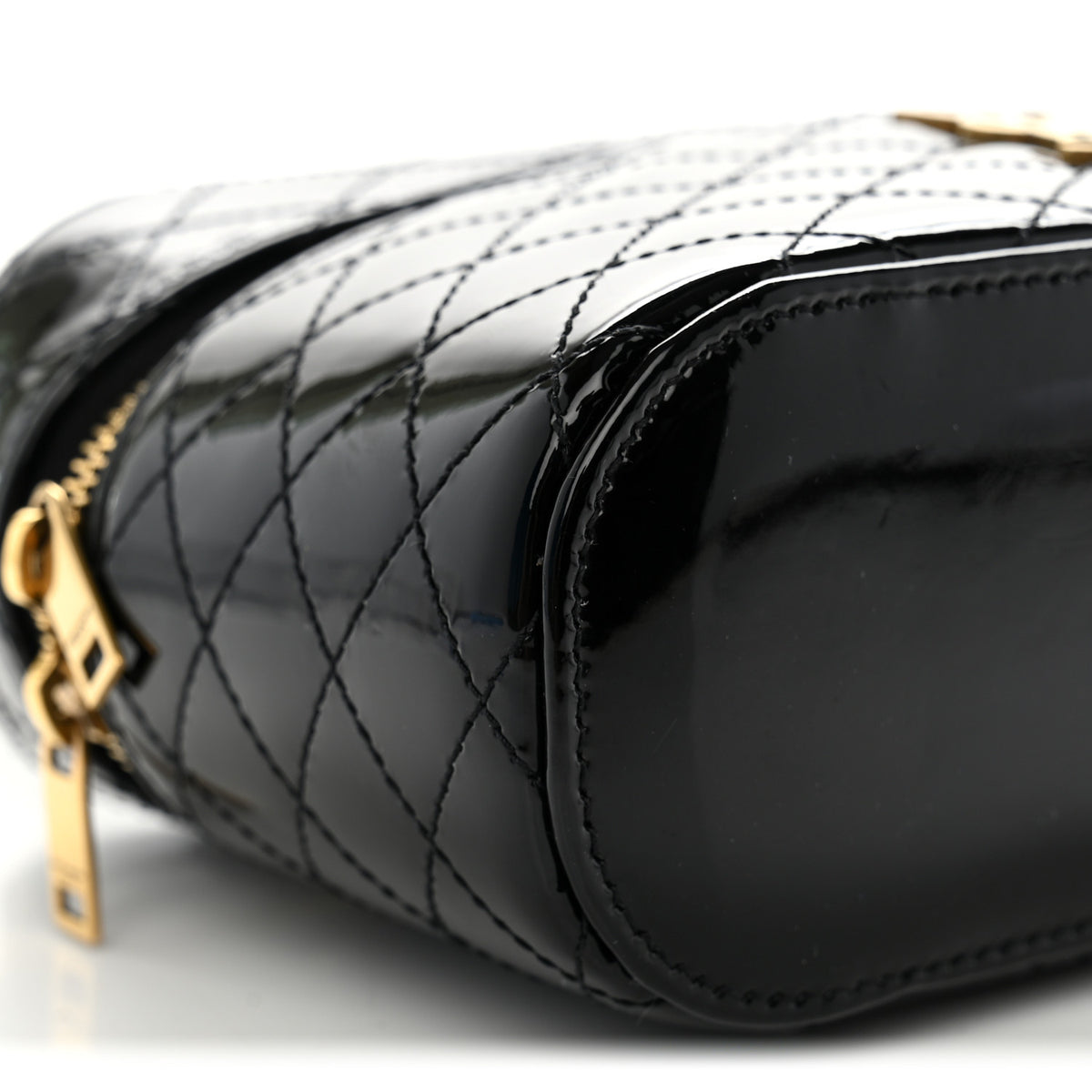 Saint Laurent Patent Quilted Gaby Vanity Bag Black 8 of 9