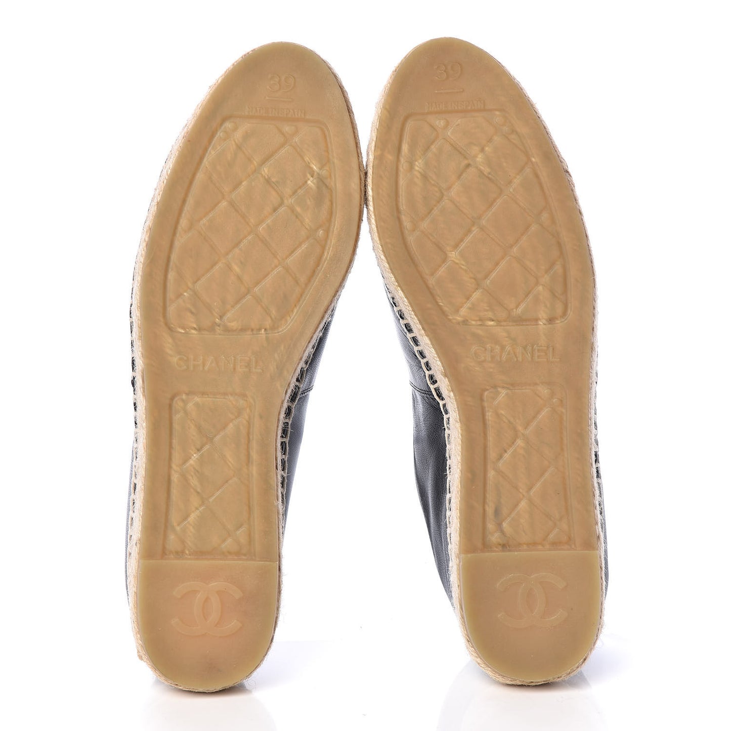 Lambskin CC Espadrilles 39 Black