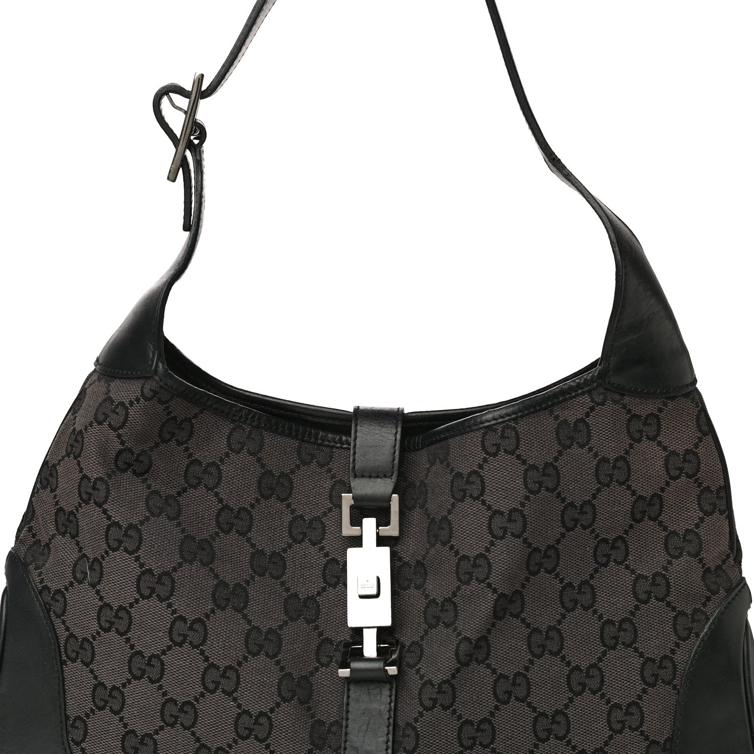 Gucci Monogram Small Jackie O Hobo Black 7 of 24