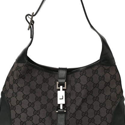 Gucci Monogram Small Jackie O Hobo Black 7 of 24