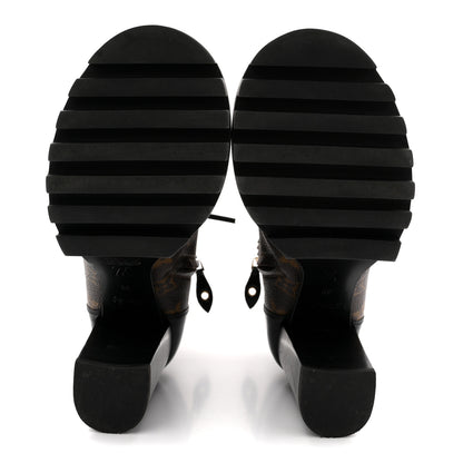 Louis Vuitton Patent Calfskin Monogram Star Trail Ankle Boots 39 Black 6 of 11
