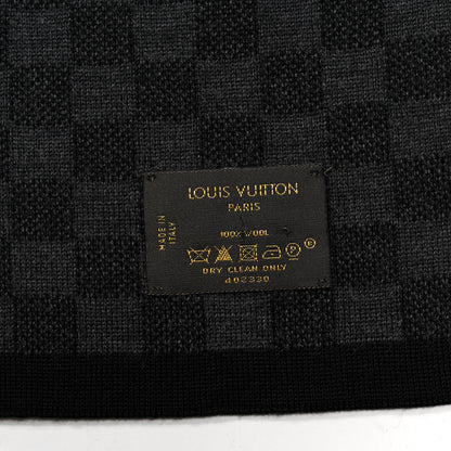 Louis Vuitton Wool Damier Graphite Scarf Black 3 of 4