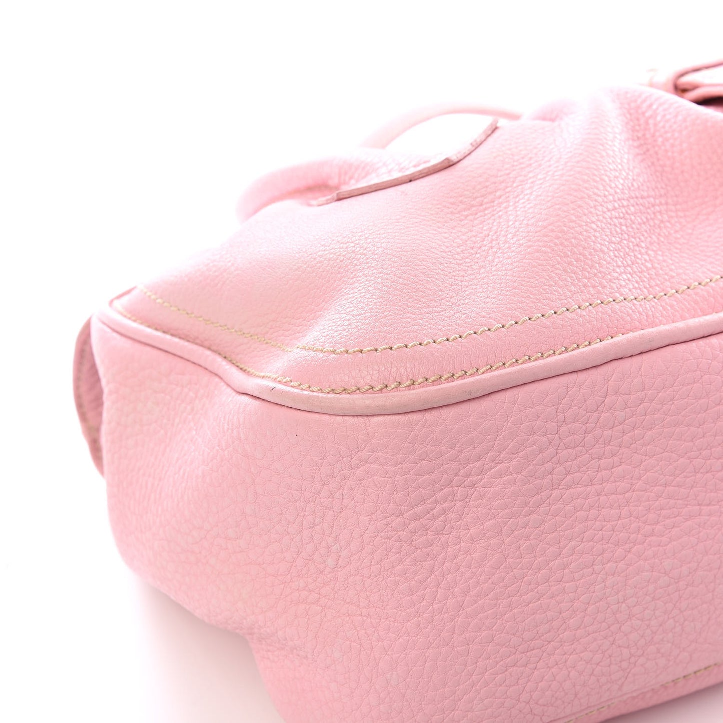 Pebbled Calfskin Shoulder Bag Pink