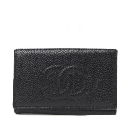 Chanel Caviar Timeless CC 6 Key Holder Case Black 1 of 7
