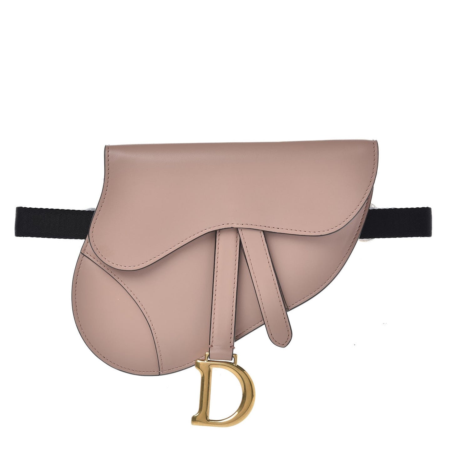 Calfskin Saddle Belt Bag Blush Pink