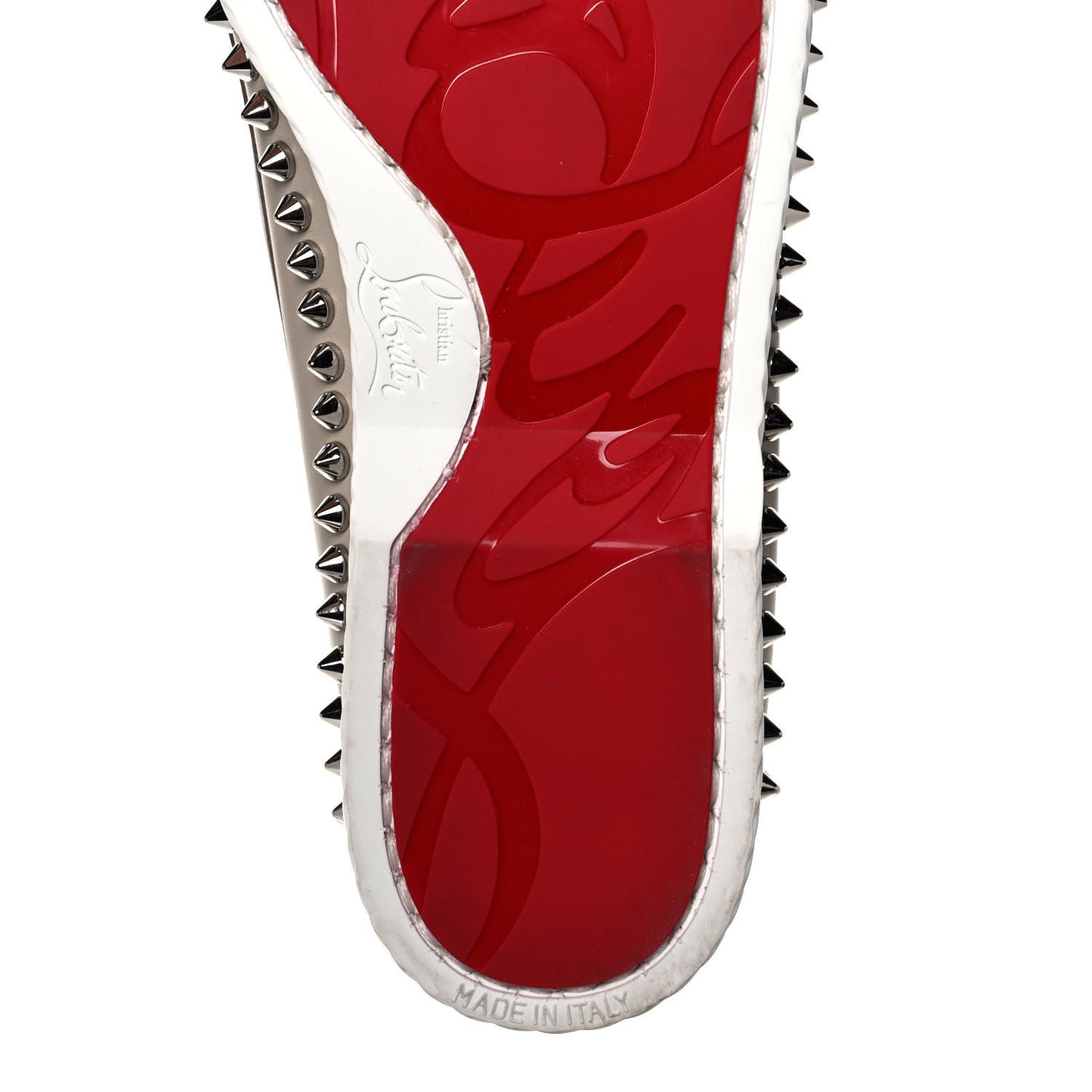 Calfskin Steckel Spike Flats 41.5 Colombe