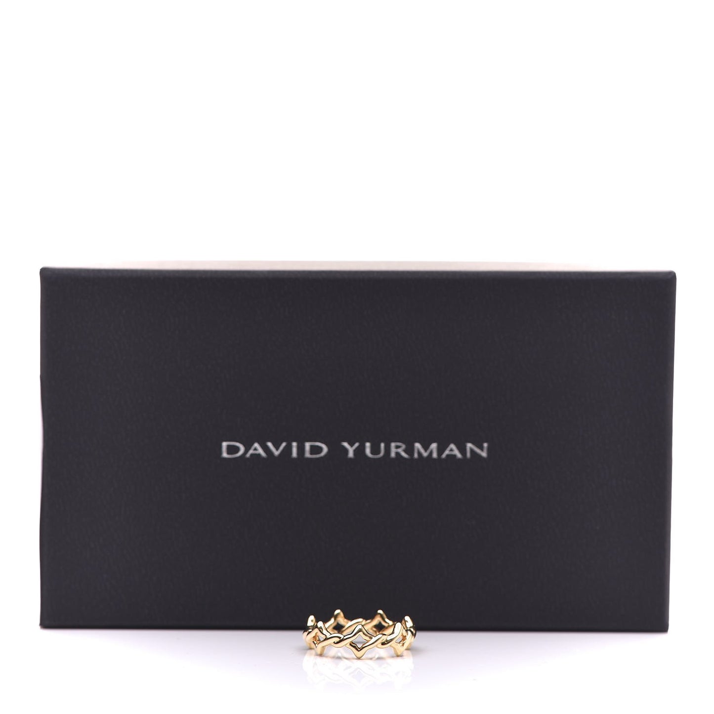 18K Yellow Gold 6mm Quatrefoil Stack Ring 52 6