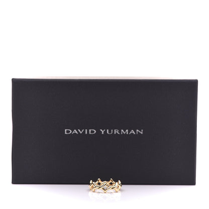 David Yurman 18K Yellow Gold 6mm Quatrefoil Stack Ring 52 6 4 of 4
