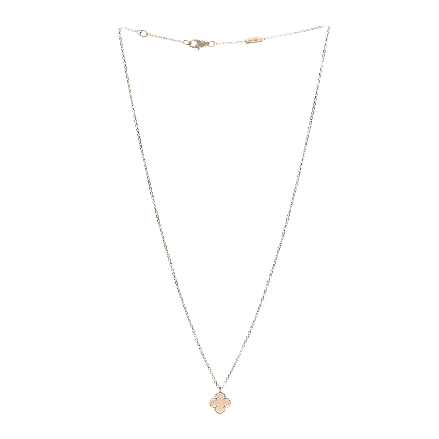 18K Yellow Gold Mother of Pearl Sweet Alhambra Pendant Necklace