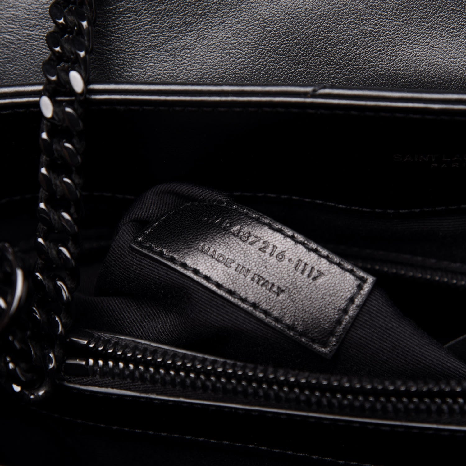 Saint Laurent Calfskin Y Quilted Monogram Medium Loulou Chain Satchel Black 8 of 12