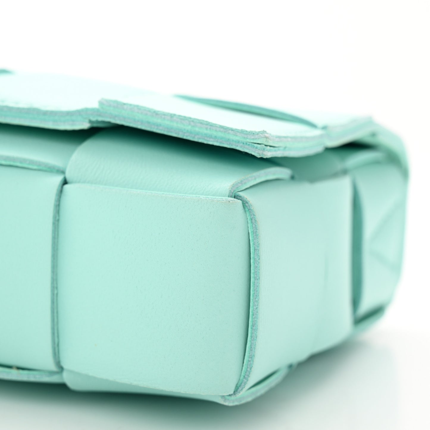 Lambskin Maxi Intrecciato Small Cassette Crossbody Bag Celadon
