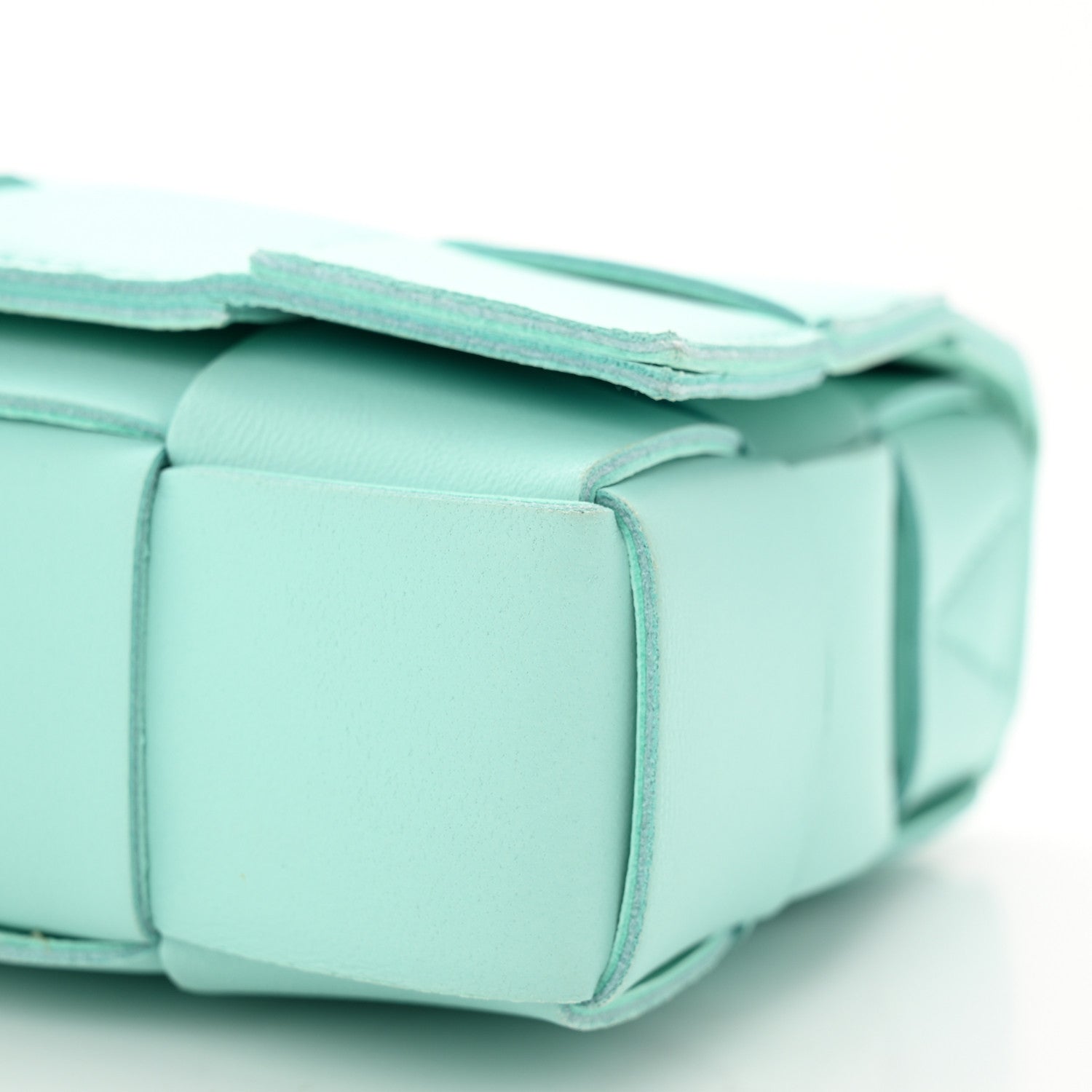 Bottega Veneta Lambskin Maxi Intrecciato Small Cassette Crossbody Bag Celadon 10 of 10